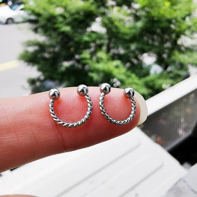 2GAB Metāla pakavs viltus deguna gredzens C klips BCR starpsienas lūpu nerūsējošā tērauda pīrsings Falso deguna gredzeni stīpa sievietēm vīriešiem