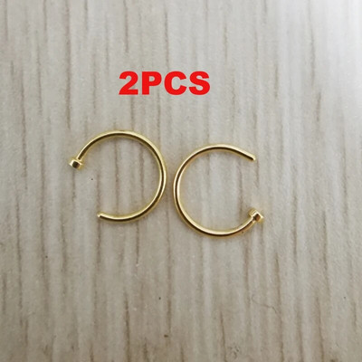 2GAB Metāla pakavs viltus deguna gredzens C klips BCR starpsienas lūpu nerūsējošā tērauda pīrsings Falso deguna gredzeni stīpa sievietēm vīriešiem