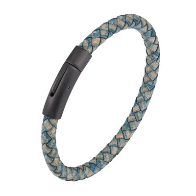 Klasisks stils vīriešiem Sieviešu burvīgas ādas rokassprādzes Vienkāršas 8 krāsu nerūsējošā tērauda pogas Aksesuāri Juvelierizstrādājumi Dāvana