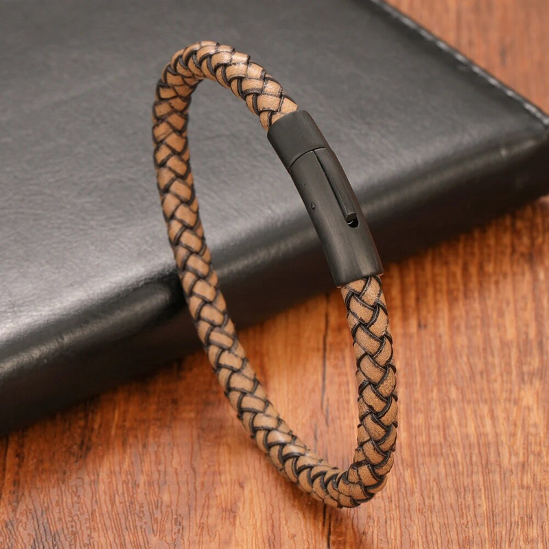 Klasisks stils vīriešiem Sieviešu burvīgas ādas rokassprādzes Vienkāršas 8 krāsu nerūsējošā tērauda pogas Aksesuāri Juvelierizstrādājumi Dāvana