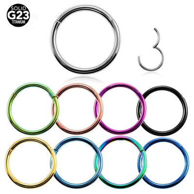 1PC G23 titanski zglobni segmentni prsten za nos 16g i 14g bradavica Kliker za ušnu hrskavicu Tragus Helix Piercing za usne Unisex modni nakit