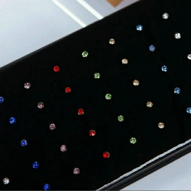 L formas nerūsējošā tērauda kristāla deguna gredzenu komplekts sievietēm ķirurģiska tērauda deguna pīrsinga komplekts auss kaula adata kniedes ķermeņa rotaslietas