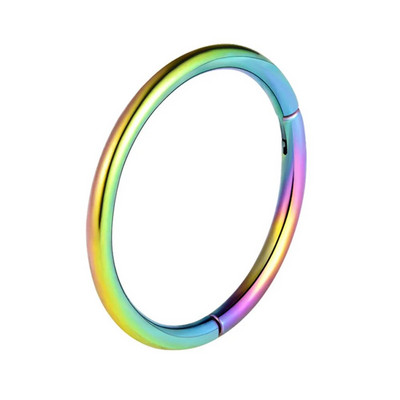 6/8/10/12 χιλιοστά δακτύλιος μύτης με αρθρωτό κλίκερ δακτύλιοι μύτης Helix χόνδρος στεφάνι στεφάνης χειρουργικά σκουλαρίκια χωρίς ραφή από ανοξείδωτο χάλυβα