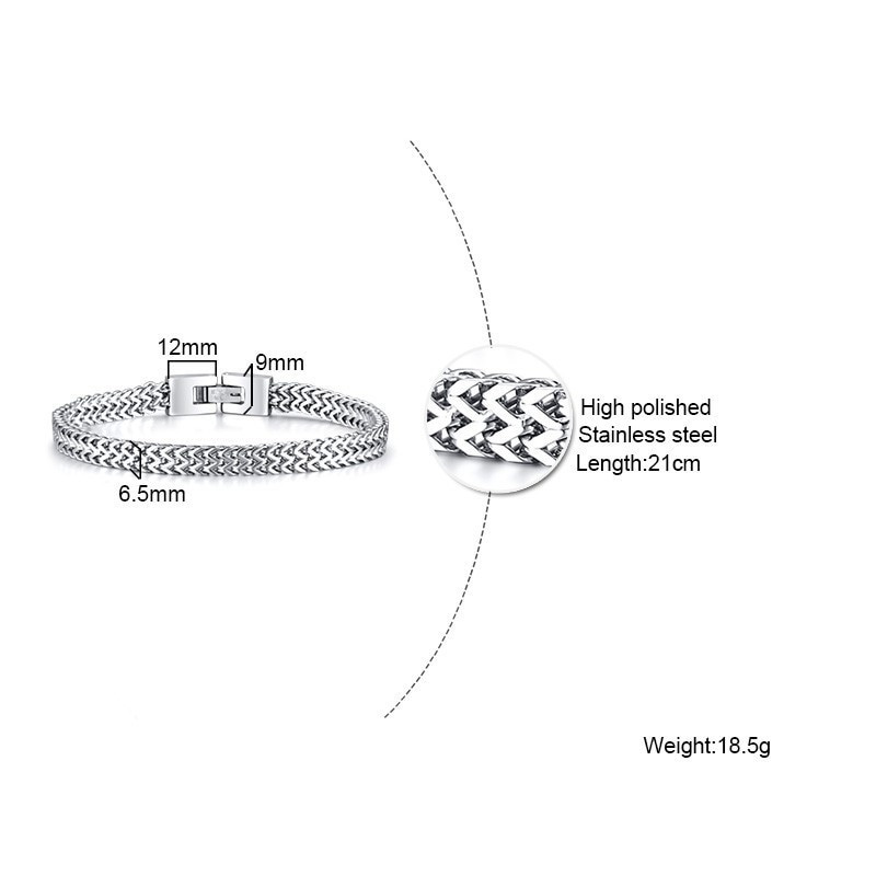 ZORCVENS 2023. gada jauna dubultā virvju ķēde vīriešiem, nerūsējošā tērauda rokassprādze, polijas krāsas panku biker Pulseira Masculina rotaslietas