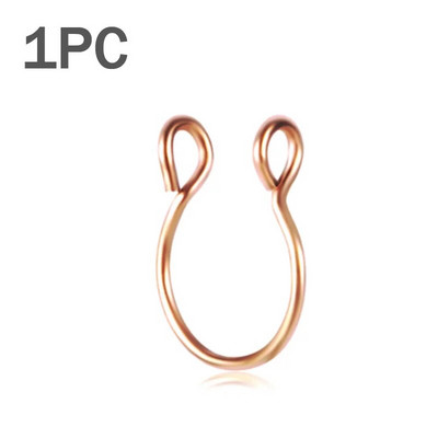 1db U alakú hamis orrgyűrű karika septum gyűrűk rozsdamentes acél orr piercing hamis piercing oreja pircing ékszerek