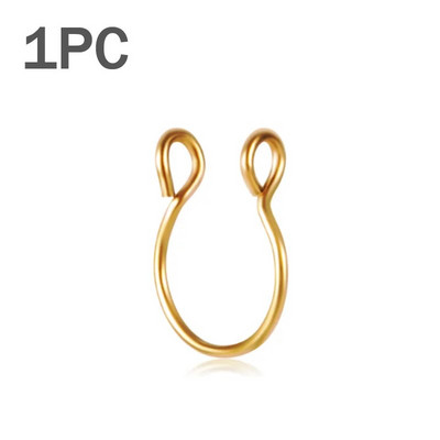 1db U alakú hamis orrgyűrű karika septum gyűrűk rozsdamentes acél orr piercing hamis piercing oreja pircing ékszerek