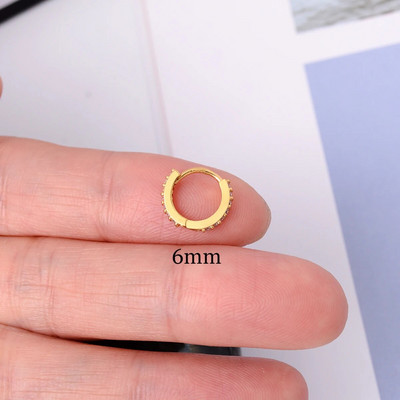 1 gab Modes izsmalcināti kristāla cirkona stīpas auskari sievietēm varavīksnes skrimšļa Helix Tragus auskari ar radzēm ķermeņa pīrsinga rotaslietas