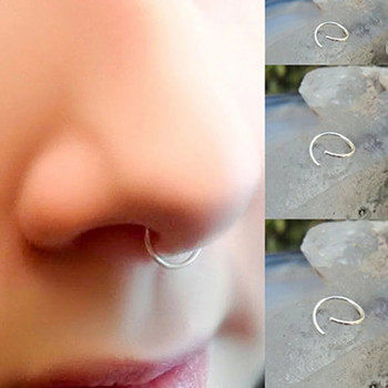 Модни безшевни сегментни пръстени от неръждаема стомана Обръчи за нос Пиърсинг за уши Tragus Носни пръстени Ушен хрущял Tragus Секси бижута за тяло