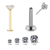 1Gb 20G-16G 1,5-4mm Gem Crystal Monroe lūpu gredzens Tragus Helix gliemežnīcas skrimslis auskars pīrsings tērauda lūpu labret pīrsingu komplekts