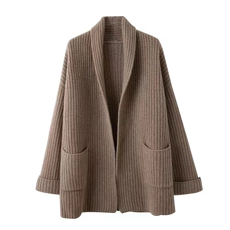 Πλεκτό 2023 Ζακέτα Γυναικεία πουλόβερ Άνοιξη Φθινόπωρο φαρδιά μπλουζάκια Πλεκτά Γυναικεία casual όλα ταιριάζει Κορεάτικο πουλόβερ Γυναικεία μπλουζάκια