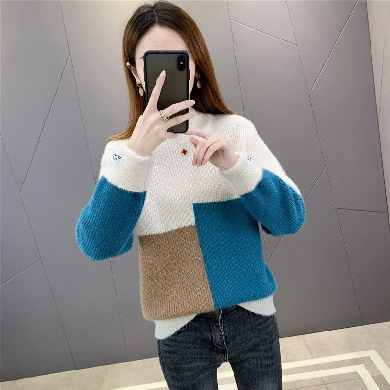 Sieviešu trikotāžas džemperis Sieviešu vilnas ikdienas džemperis 2023. gada pavasaris, rudens, ziemas, mīksts, elastīgs, pamata trikotāžas trikotāžas trikotāža