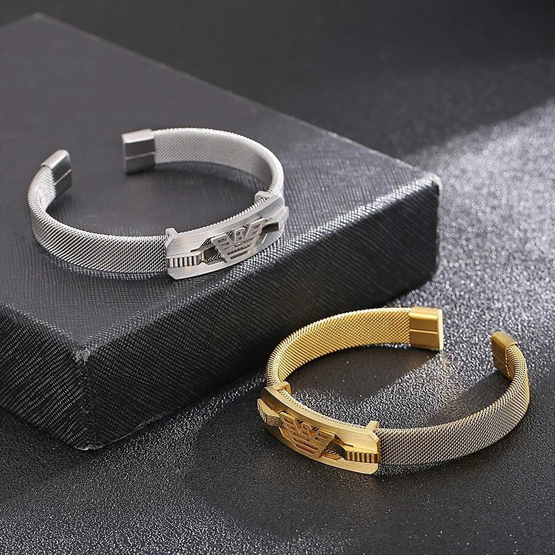 Piedāvātais Premium 316 l nerūsējošā tērauda hiphopa radošs dobs vīriešu rokassprādze