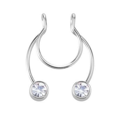 1gb viltus deguna gredzens sievietēm vīriešiem 20g ķirurģiskā tērauda mākslīgā pīrsinga rotaslietas viltus pīrsings lūpu starpsiena deguna gredzeni ķermeņa rotaslietas