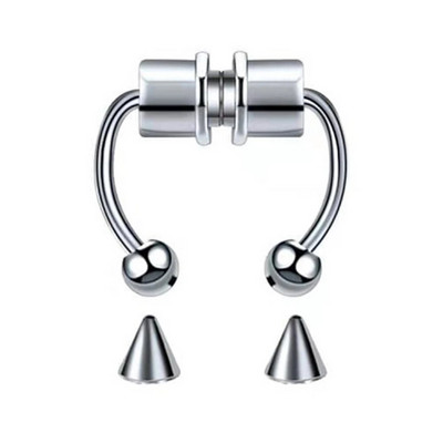 1gb viltus deguna gredzens sievietēm vīriešiem 20g ķirurģiskā tērauda mākslīgā pīrsinga rotaslietas viltus pīrsings lūpu starpsiena deguna gredzeni ķermeņa rotaslietas