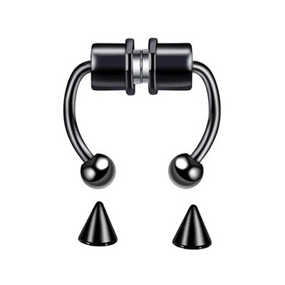 1gb viltus deguna gredzens sievietēm vīriešiem 20g ķirurģiskā tērauda mākslīgā pīrsinga rotaslietas viltus pīrsings lūpu starpsiena deguna gredzeni ķermeņa rotaslietas