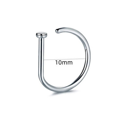 1 pāris nerūsējošā tērauda dubultā spirālveida deguna stīpas gredzens sudraba krāsas spirālveida deguna stīpas komplekts sievietēm vīriešiem, nāsis pīrsings, rotaslietas