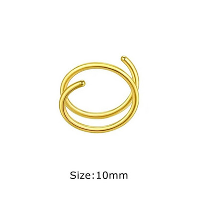 1 pāris nerūsējošā tērauda dubultā spirālveida deguna stīpas gredzens sudraba krāsas spirālveida deguna stīpas komplekts sievietēm vīriešiem, nāsis pīrsings, rotaslietas