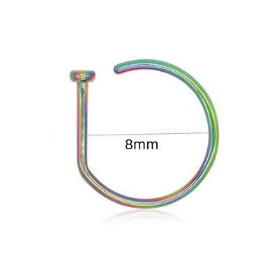 1 pāris nerūsējošā tērauda dubultā spirālveida deguna stīpas gredzens sudraba krāsas spirālveida deguna stīpas komplekts sievietēm vīriešiem, nāsis pīrsings, rotaslietas