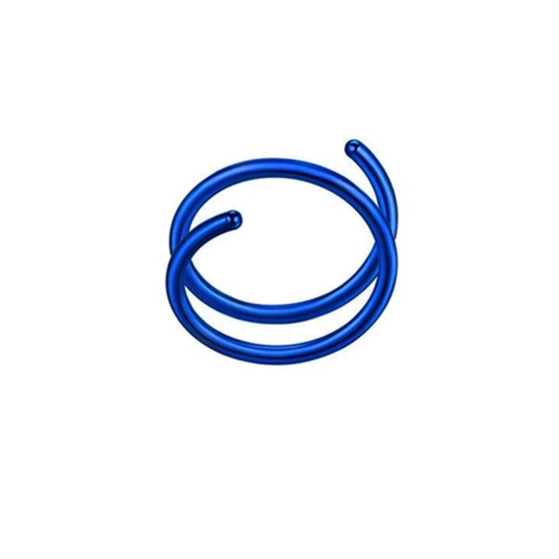 1 pāris nerūsējošā tērauda dubultā spirālveida deguna stīpas gredzens sudraba krāsas spirālveida deguna stīpas komplekts sievietēm vīriešiem, nāsis pīrsings, rotaslietas