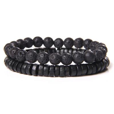 GolbalJew 2gb Pērlīšu rokassprādze vīriešiem Dabiskā tīģera acs Hematīts Obsidiāns Pērlīšu rokassprādzes Homme Energy Stretch Rokassprādze Vīriešu Rotaslietas