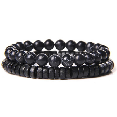 GolbalJew 2gb Pērlīšu rokassprādze vīriešiem Dabiskā tīģera acs Hematīts Obsidiāns Pērlīšu rokassprādzes Homme Energy Stretch Rokassprādze Vīriešu Rotaslietas