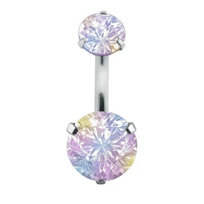 Kirurgilisest terasest kristallist tsirkoonist lillega süda dollari kiri silmaripats naba augustamise rõngas nööbiga rõngas keha ehted