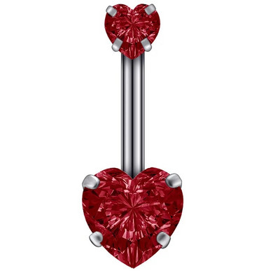 Kirurgilisest terasest kristallist tsirkoonist lillega süda dollari kiri silmaripats naba augustamise rõngas nööbiga rõngas keha ehted