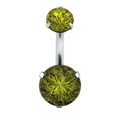 Kirurgilisest terasest kristallist tsirkoonist lillega süda dollari kiri silmaripats naba augustamise rõngas nööbiga rõngas keha ehted