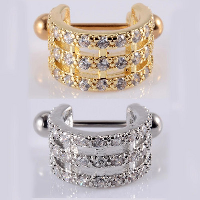 1gb Ķirurģiskā tērauda stienis ar CZ stīpu Auss Tragus skrimšļa spirālveida auskari Ausu kniedes Auss aproču stienis sievietes daivas pīrsings rotaslietas