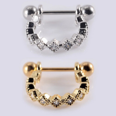 1gb Ķirurģiskā tērauda stienis ar CZ stīpu Auss Tragus skrimšļa spirālveida auskari Ausu kniedes Auss aproču stienis sievietes daivas pīrsings rotaslietas