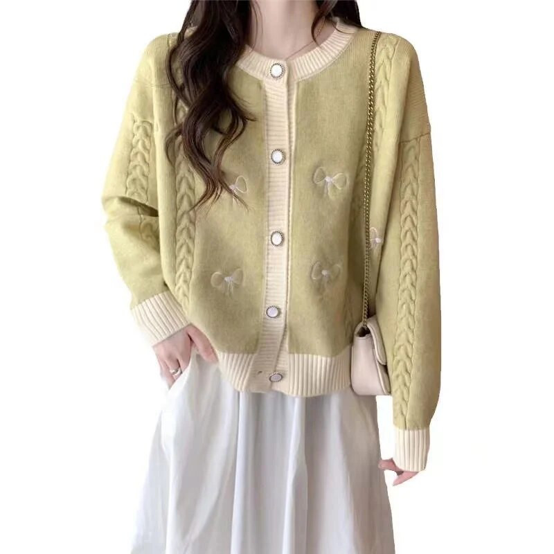 2024. gada jauns, modes trikotāžas jaciņš, pavasara rudens, sieviešu džemperis ar garām piedurknēm, sieviešu ikdienas mežonīgi sieviešu topi