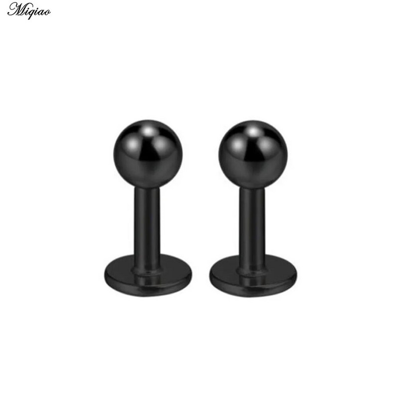 Miqiao 2db 16G fülcsont szegecsek rozsdamentes acél Punk piercing divatékszer ultra rövid rúd lapos 3,5mm