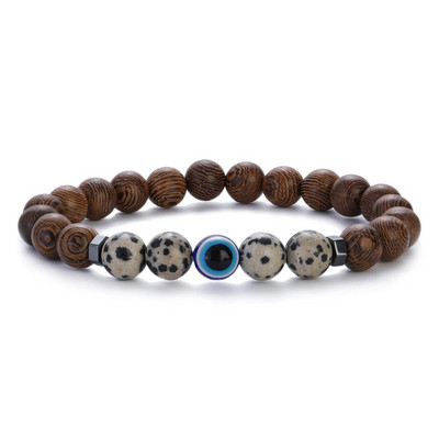 8 mm Nove narukvice od prirodnih drvenih perli Muške crne Ethinc meditacijske bijele narukvice Ženske molitveni nakit Yoga narukvica Homme