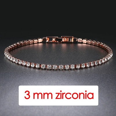 Hip Hop Iced Out 3/4/5mm Κρυστάλλινο βραχιόλι τένις για άνδρες Homme Trendy Punk Zirconia Ανδρική αλυσίδα on The Hand Streetwear Jewelry