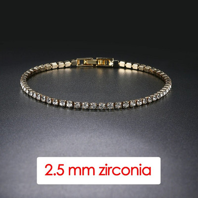 Hip Hop Iced Out 3/4/5mm Κρυστάλλινο βραχιόλι τένις για άνδρες Homme Trendy Punk Zirconia Ανδρική αλυσίδα on The Hand Streetwear Jewelry