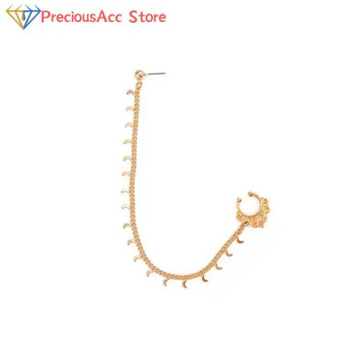 Moodne isiksuspunk naistele Kõrvarõngas Geomeetriline tutikett India imitatsioonist ninakett Kõrvarõngas Ninaklambri augustamine Ehted