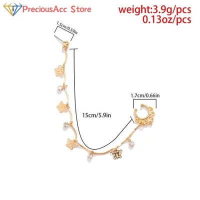 Moodne isiksuspunk naistele Kõrvarõngas Geomeetriline tutikett India imitatsioonist ninakett Kõrvarõngas Ninaklambri augustamine Ehted