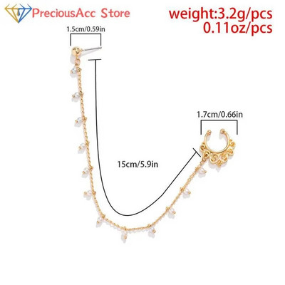 Moodne isiksuspunk naistele Kõrvarõngas Geomeetriline tutikett India imitatsioonist ninakett Kõrvarõngas Ninaklambri augustamine Ehted