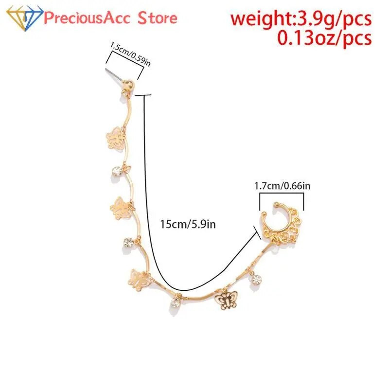 Moodne isiksuspunk naistele Kõrvarõngas Geomeetriline tutikett India imitatsioonist ninakett Kõrvarõngas Ninaklambri augustamine Ehted