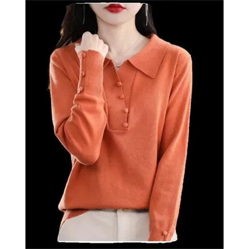 Moteriškas megztinis 2023 m. rudens žiemos megztinis megztas megztinis ilgomis rankovėmis megztiniai Viršutiniai minkšti džemperiai, moteriški apatiniai džemperiai