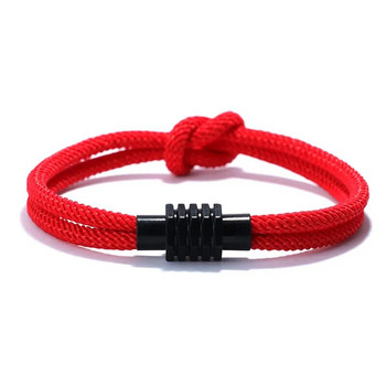 Noter Rope Man Bracelet Ръчно тъкана гривна с безкраен възел с украински символи Магнитна закопчалка Bangle Pulseira Masculina Cord