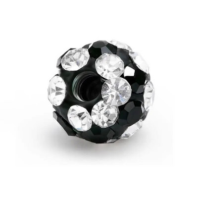 14G asfaltuotas 5 mm 8 mm kalnų krištolinis disko kamuolys, molinis krištolinis pakaitinis rutulys, skirtas auskarų vėrimui, 1 vnt.