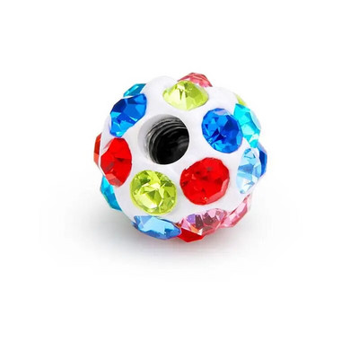 14G asfaltuotas 5 mm 8 mm kalnų krištolinis disko kamuolys, molinis krištolinis pakaitinis rutulys, skirtas auskarų vėrimui, 1 vnt.