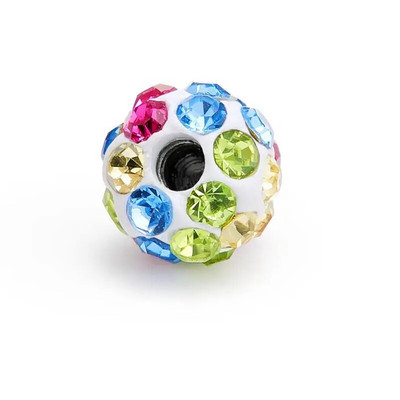 14G asfaltuotas 5 mm 8 mm kalnų krištolinis disko kamuolys, molinis krištolinis pakaitinis rutulys, skirtas auskarų vėrimui, 1 vnt.