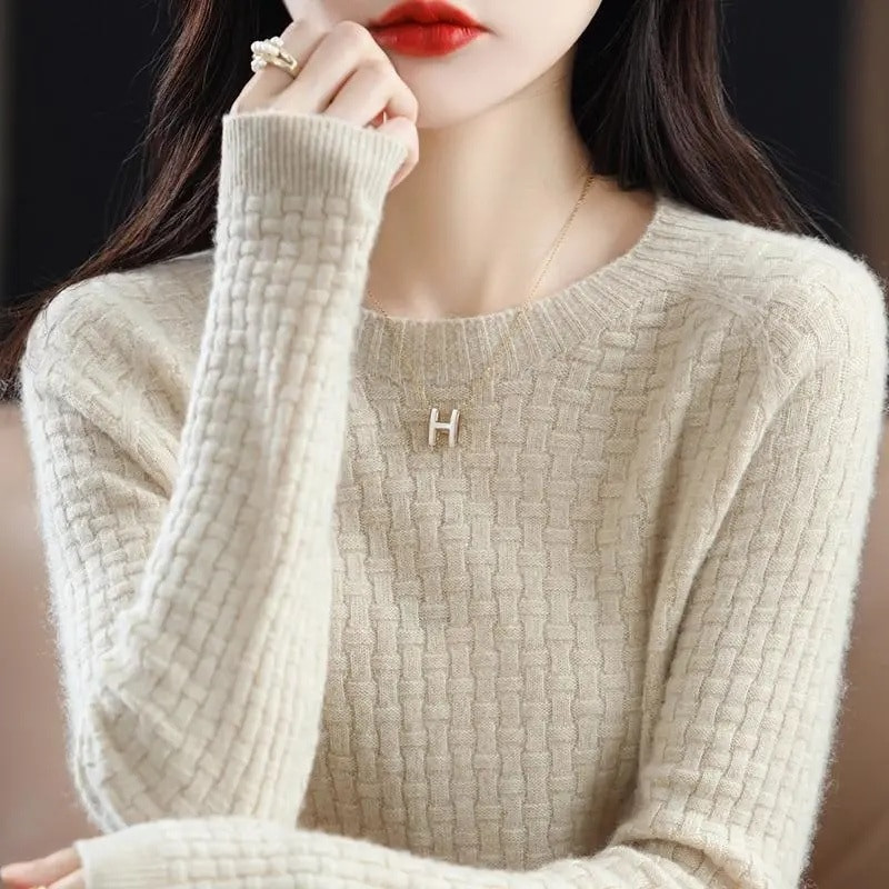 Naiste kampsun O-kaelusega Sügis Talvine Basic Pullover Soe vabaaja Pulled Džemprid Korea Mood Kevad kudumid Alumine Särk