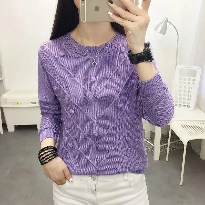 2023 Νέο γυναικείο πουλόβερ Φθινοπωρινή άνοιξη Μακρυμάνικο πλεκτό πουλόβερ Γυναικείο Streetwear Λεπτό πουλόβερ πουλόβερ πλεκτό πλεκτό