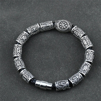 Norse Runic Runes Beads Charm Vikings Accessories Дамска мъжка магнитна гривна Viking Jewelry Dropshipping
