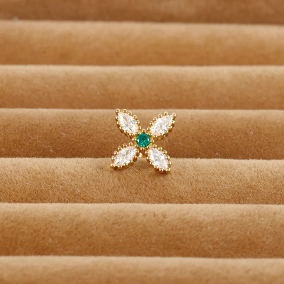 Jauki zaļi kristāla Tragus auskari ar ķekaru šķipsnām, pīrsings skrimšļiem, mazs auskars meitenēm tīņiem, sieviešu daivas kniedes