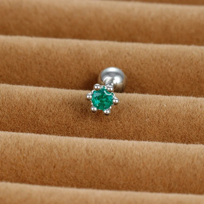 Jauki zaļi kristāla Tragus auskari ar ķekaru šķipsnām, pīrsings skrimšļiem, mazs auskars meitenēm tīņiem, sieviešu daivas kniedes