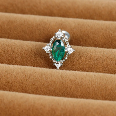 Jauki zaļi kristāla Tragus auskari ar ķekaru šķipsnām, pīrsings skrimšļiem, mazs auskars meitenēm tīņiem, sieviešu daivas kniedes